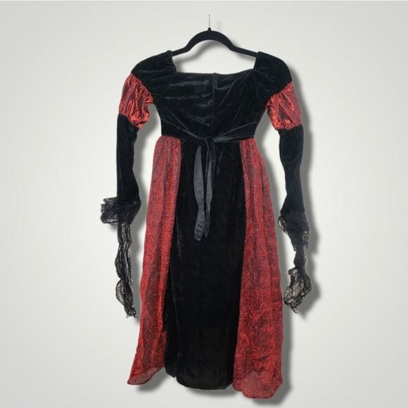 Girls Kids Princess Vampira halloween costume Child M Vampire - Picture 2 of 8